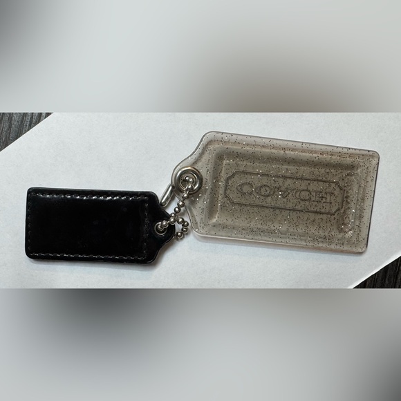 Coach Black and Gray Glitter Keychain Accessory - Picture 2 of 4